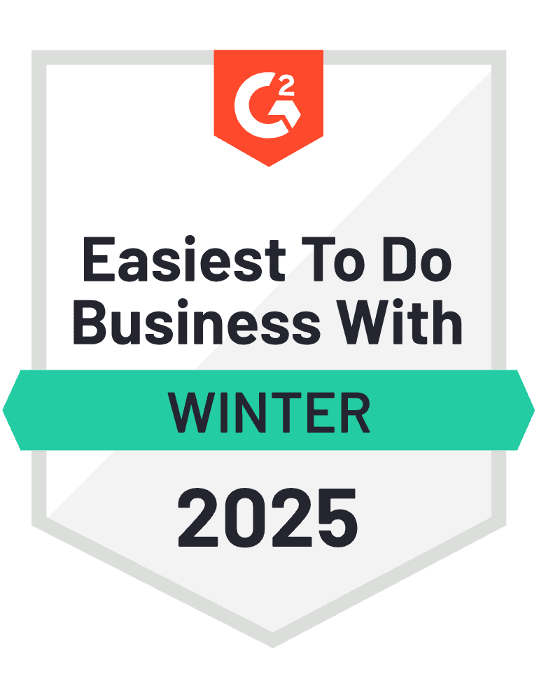 G2 Easiest To Do Business With award for AI Chatbots